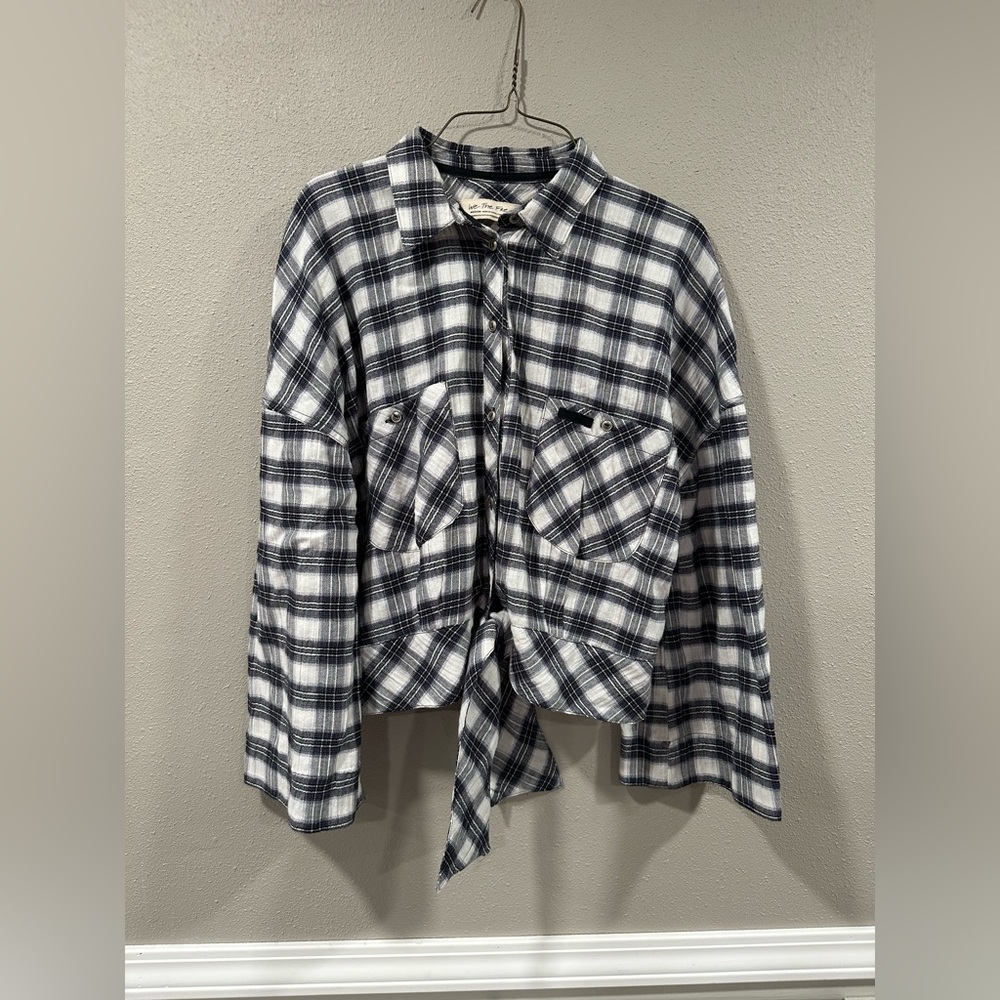 We The Free- Free People Sakura Plaid Belle Sleeve - Picture 5 of 9